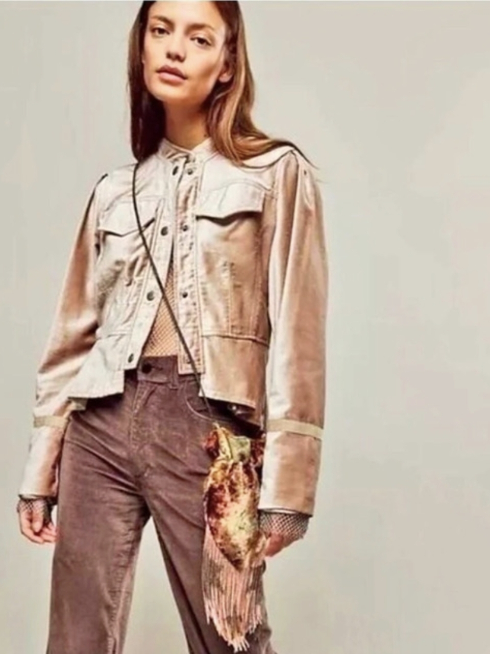Free People Velvet Ballet Racer Jacket NWOT Small